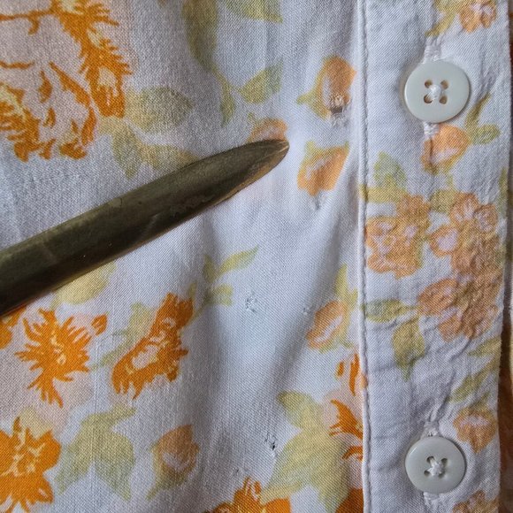 Free People Women Sz S Loretta Floral Ruffle Boho Cottagecore Tunic Top Festival - Picture 5 of 16